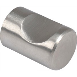 Sun Chain Furniture Knob Skat Diameter 15 mm - Knob for Drawers Depth 22 mm - Small Drawer Knob, Brushed Stainless Steel