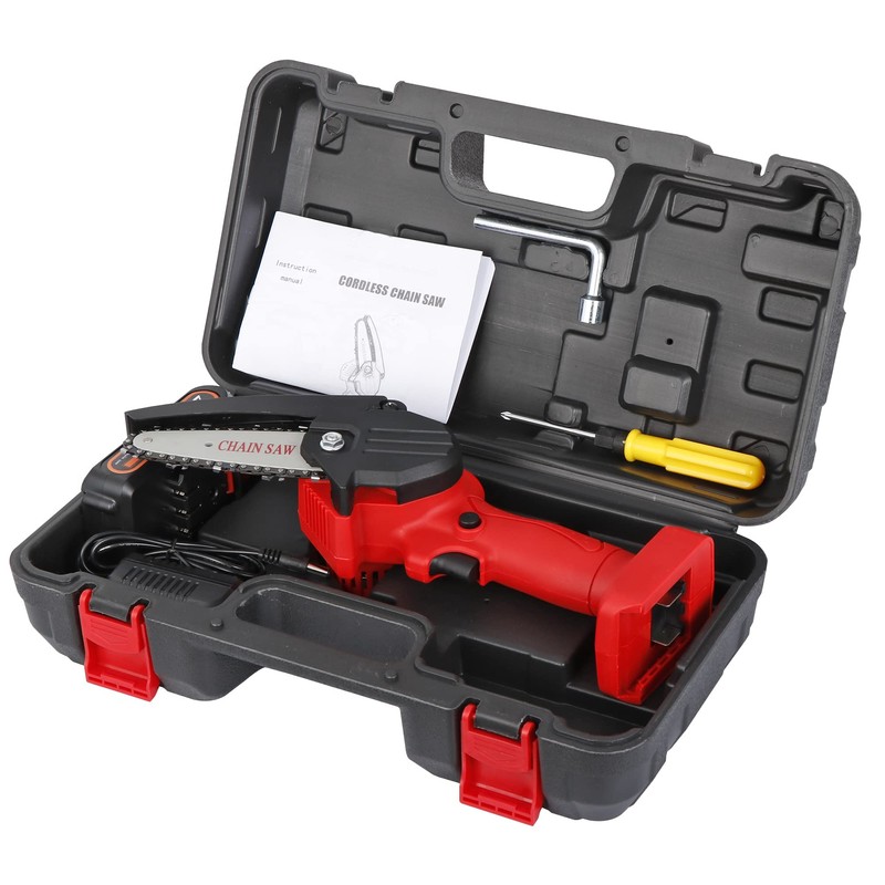 Mini Chainsaw Cordless 4 Inch Battery Powered Chainsaw One Hand