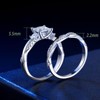 Wuziwen 1 Carat Wedding Infinity Band Bridal Ring Sets Princess