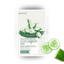 Eunyul Natural Cucumber Mask Pack (1 Sheet) / Daily Use (1 Pack a Day) / Moisture / Elasticity / Whitening Care / 내츄럴 오이 마스크팩 1매/매일쓰는 1일 1팩 /수분/탄력/미백 케어