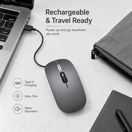 Smart AI Voice Typing 3-Mode Wireless Mouse Supports 120 Languages Display Ultra-Thin Portable Silent Office Mouse for Laptop PC