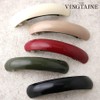 Vingtaine H7823-BK Barrette, Hair Clip, Color, Enamel, Oval Gloss, Office,