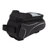 Bike Phone Mount Bag Large Capacity Waterproof Carbon Pattern PU