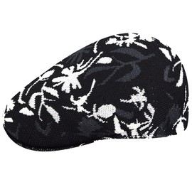 Kangol Street Floral 504 Flat Cap Peaked Cap Flat Cap with Peak, Black, floral