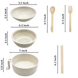 Lshfwn 33oz Ramen Cooker Microwave,Ramen Bowl Set with Chopsticks,Noodle Bowls Ramen Bowl Microwavable,College Dorm Room Essentials for Girls Boys