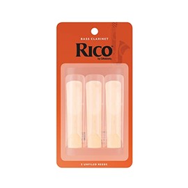 Rico Bass Clarinet Reeds, Strength 2.5, 3-pack