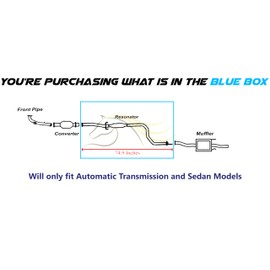 Northeastern Exhaust | Stainless Steel Exhaust Resonator Pipe Compatible for Honda Civic 1992-1995 1.5L | Automotive Replacement Part | Free Gaskets and Clamp Included