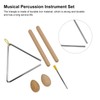 Triangle Percussion Instrument Set Wood Musical Percussion Instrument Toy for