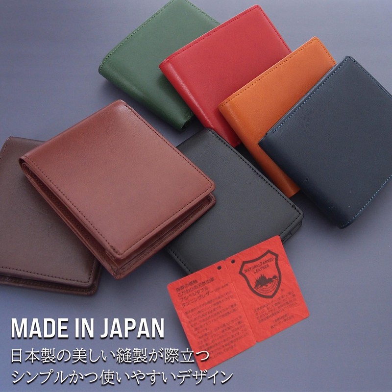 Leathertone 4LT0001 Tochigi Leather Bifold Wallet with Gusset, Coin Purse,