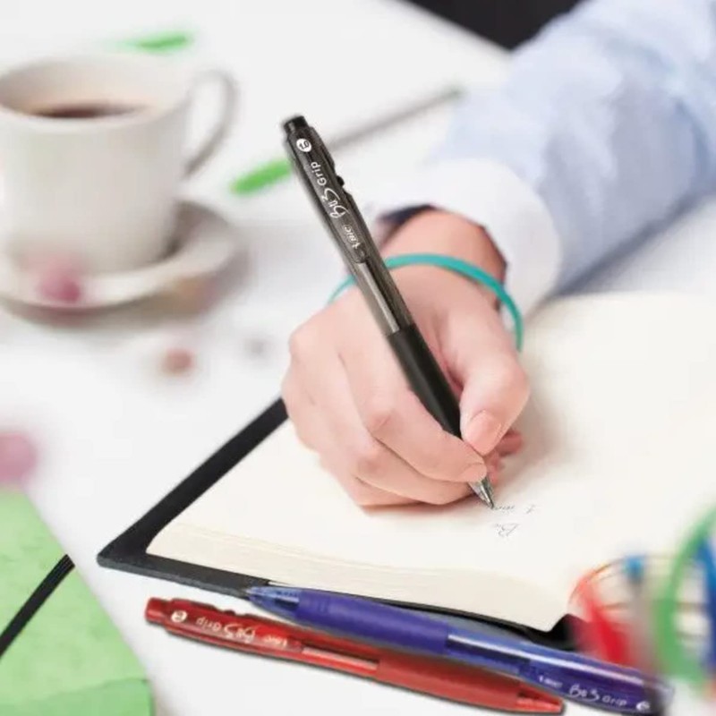 BIC BU3 Comfort Grip - Retractable Ball Pens - 10