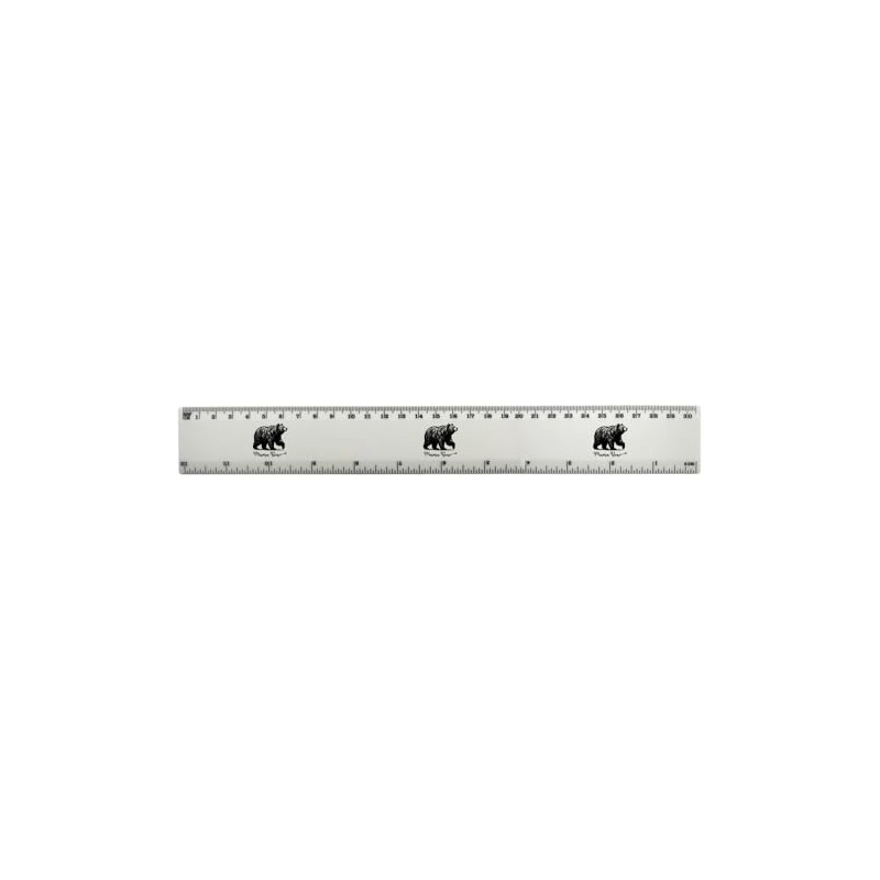 'Mama Bear' 30cm (12 Inch) White Plastic Ruler (RL00094570)
