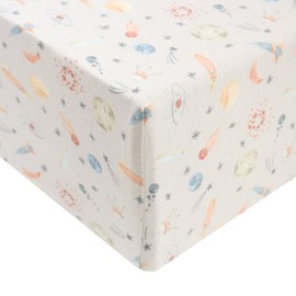 Copper Pearl Premium Knit Crib Sheets: Breathable and Soft, Fitted for Standard Mattresses, Perfect for Baby Registry or Shower Gift, Cosmos