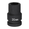 HARFINGTON 6-Point Impact Socket 3/4" Drive 20mm Metric 40Cr Alloy
