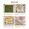 JIALEEY Bamboo Sushi Rolling Mat, 9.5x9.5 Inch, 6 PCS Set