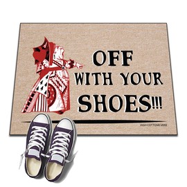 HIGH COTTON - Off with Your Shoes Funny Alice in Wonderland Doormat