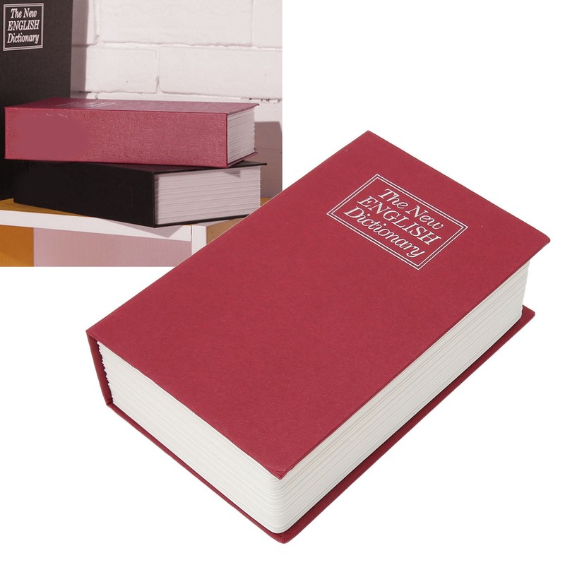 Book Safe Storage Box with Keys Stainless Steel Secret Hidden