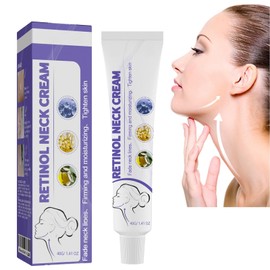 Tkekruh Retinol Neck Cream 40 g Neck Firming Cream Anti-Wrinkle Cream for Face Skin Firming Cream with Collagen and Retinol Neck and Neck Cream Against Double Chin