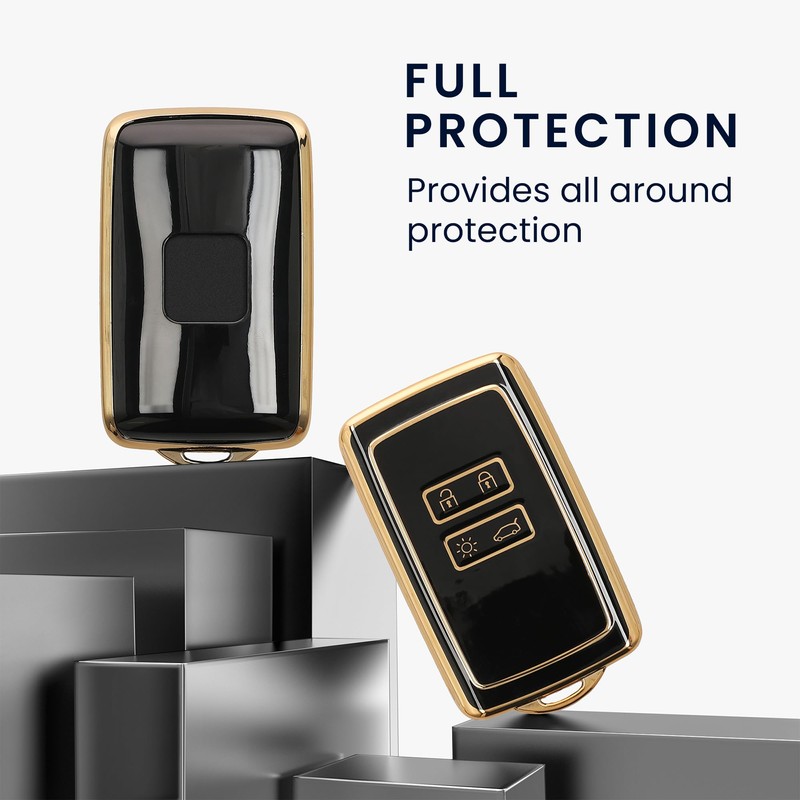 kwmobile Key Cover Compatible with Renault 4 Button Car Key