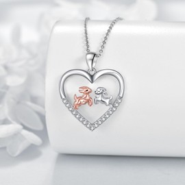 VENACOLY Goat Necklace 925 Sterling Silver Goat Pendant Jewellery Gifts for Women Goat Lovers, Sterling Silver