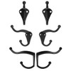 Fuxxer 6 Classic Iron Hooks Coat Hooks Clothes Hooks Black