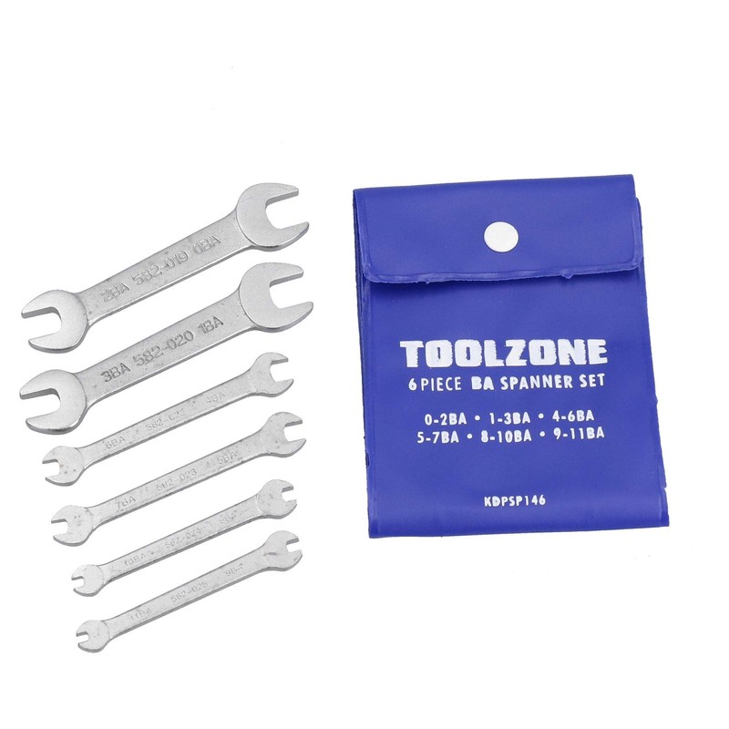 AB Tools 6pc BA Spanner Set Precision Open Ended Wrench
