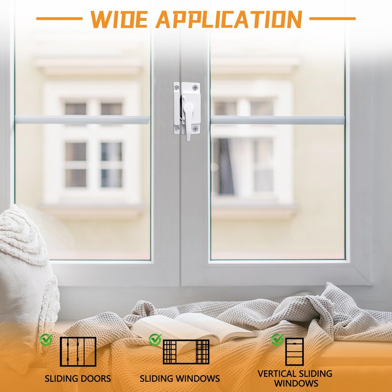Nkiy Quen 4 Pack Windows Sash Lock-Sliding Window Sash Locks