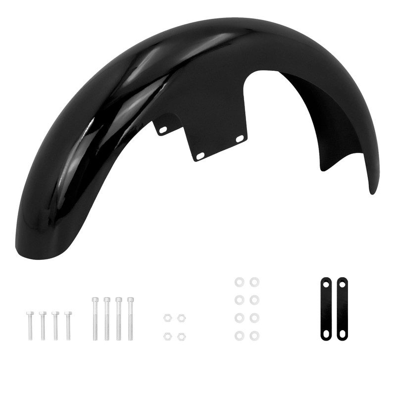 21 inch Front Fender Vivid Black Motorcycle Wrap Mudguard for