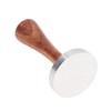 Coffee Tamper Stainless Steel Base Wooden Handle Heavy Duty Coffee