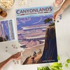 Canyonlands National Park, Utah, Conflunce and Bikers (1000 Piece Puzzle,
