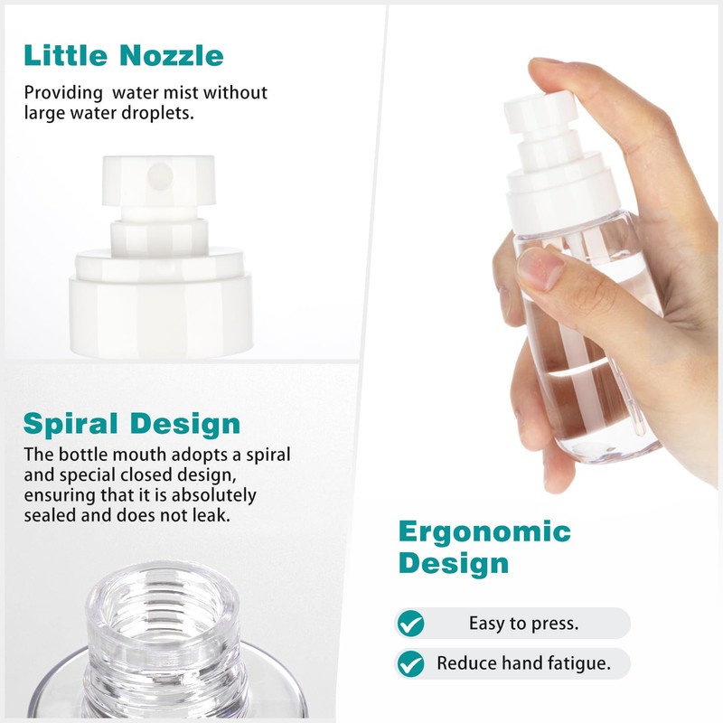 GIVITASOT 3pack Small Spray Bottle, 1oz Mini Spray Bottles, Empty