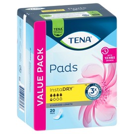 Tena InstaDRY Standard Length Pads X 20 (Limit 4 per order)