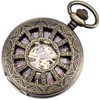 SIBOSUN Skeleton Pocket Watch Special 12 Little Window Case Design