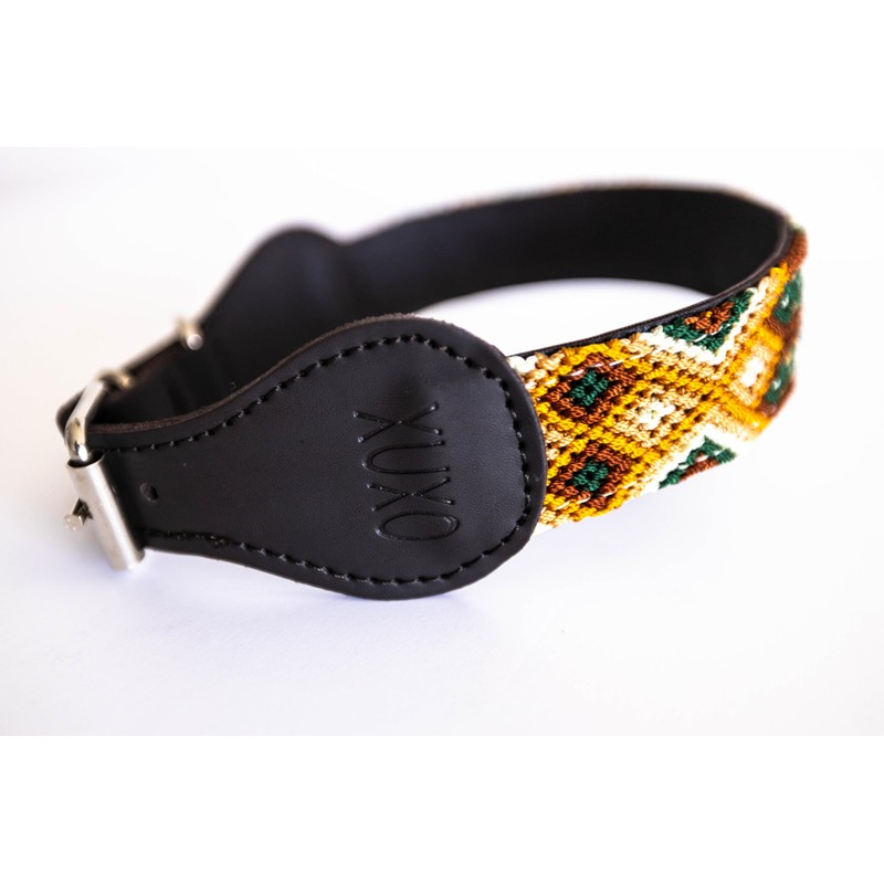 XUXO Collar para Perro, Piel Sintetica, Hecho a Mano, Resistente