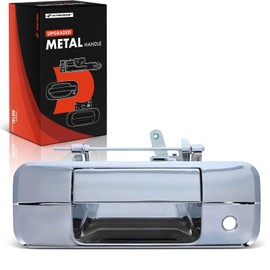 A-Premium - Upgraded Metal Tailgate Handle - Compatible with Toyota Tundra 2007-2013 - Chrome Latch Handle, w/Keyhole, Replace# 69090-0C040-Metal