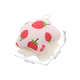 FOMIYES Exfoliating Shower Towel Vibrant Strawberry Patterns Soft for Comfortable Skin Care Multi-functional Body Wash Scrubber for Massaging and Exfoliating for Travel and Daily Use