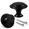 Romeda 18 Pieces Drawer Knobs, 30mm Black Cabinet Knobs, Drawer