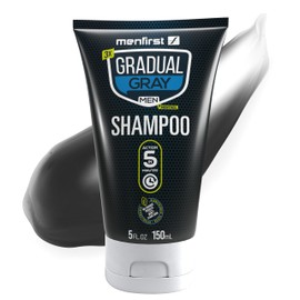 MENFIRST Gray Hair Darkening Shampoo - Gradual Hair Color for Gray Coverage, Hypoallergenic & Chemical-Free, Dark Shades