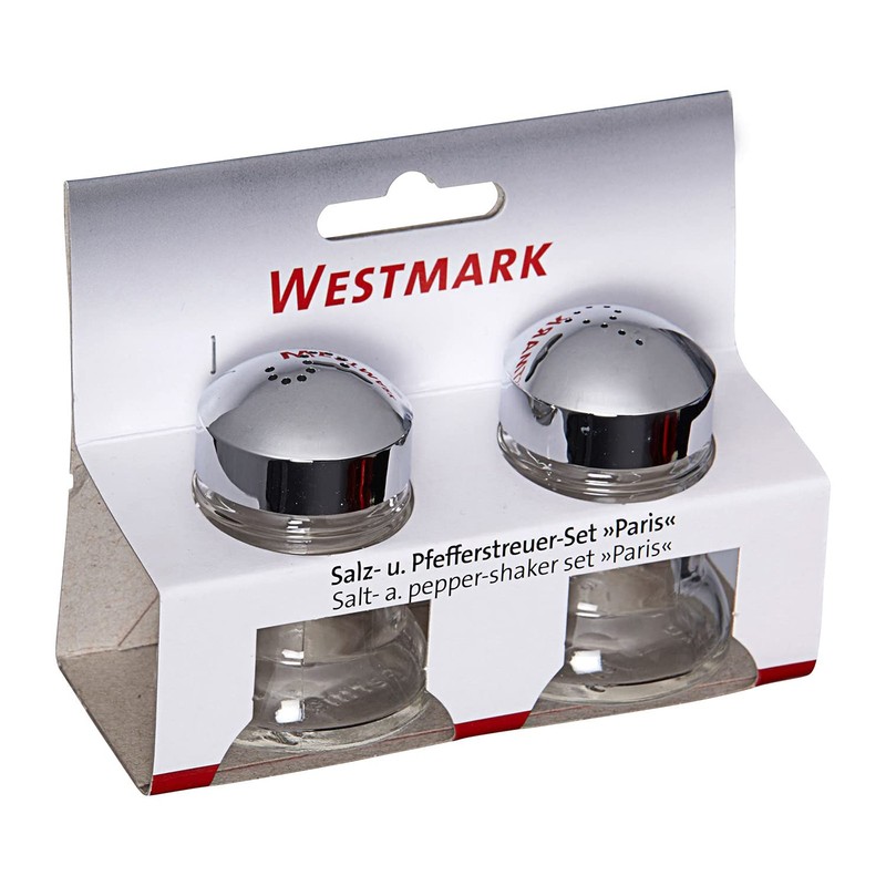 Westmark Salz- und Pfefferstreuer-Set, 2-tlg., Fassungsvermögen: je 40 ml, Glas/ABS,