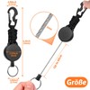 Selizo Extendable Key Ring, 3 Pieces Lanyard Extendable ID Card