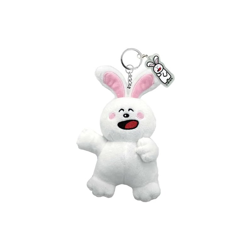 SK Japan 16918 Tabekko Animal Nuigurumi Key Ring, Rabbit Acrylic