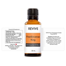 Frankincense King Essential Oil Blend 30mL by Revive Essential Oils - 100% Pure Therapeutic Grade, for Diffuser, Humidifier, Massage, Aromatherapy, Skin & Hair Care
