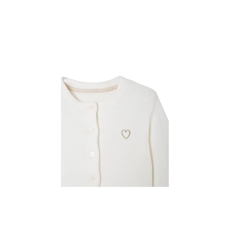 VERTBAUDET Girls Short Cardigan, Ecru