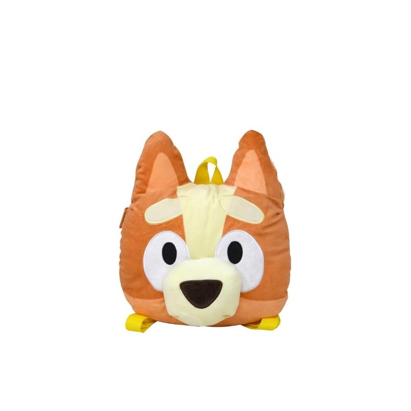 Fast Forward Bluey Bingo Head Shaped Plush Backpack 10 x13