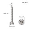 sourcing map Phillips Hex Washer Self Tapping Screws, M5 x