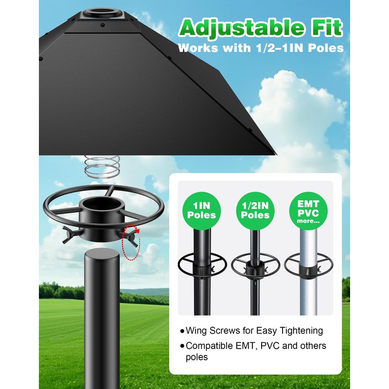 VIUBIRD Metal Squirrel Baffle - Heavy Duty Squirrel Baffle for