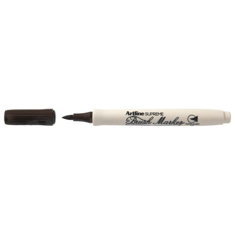artline Dark Brown Supreme Brush Marker Pen