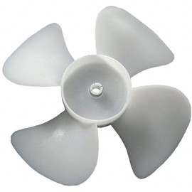 Dayton 6" CW Facing Discharge Propeller, White; Number of Blades: 4