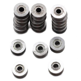 20pcs 624ZZ Mini V Groove Roller Bearing Guide Rail Ball Bearing Wheel Roller Guide Small Pulley Bearing,4x13x6mm