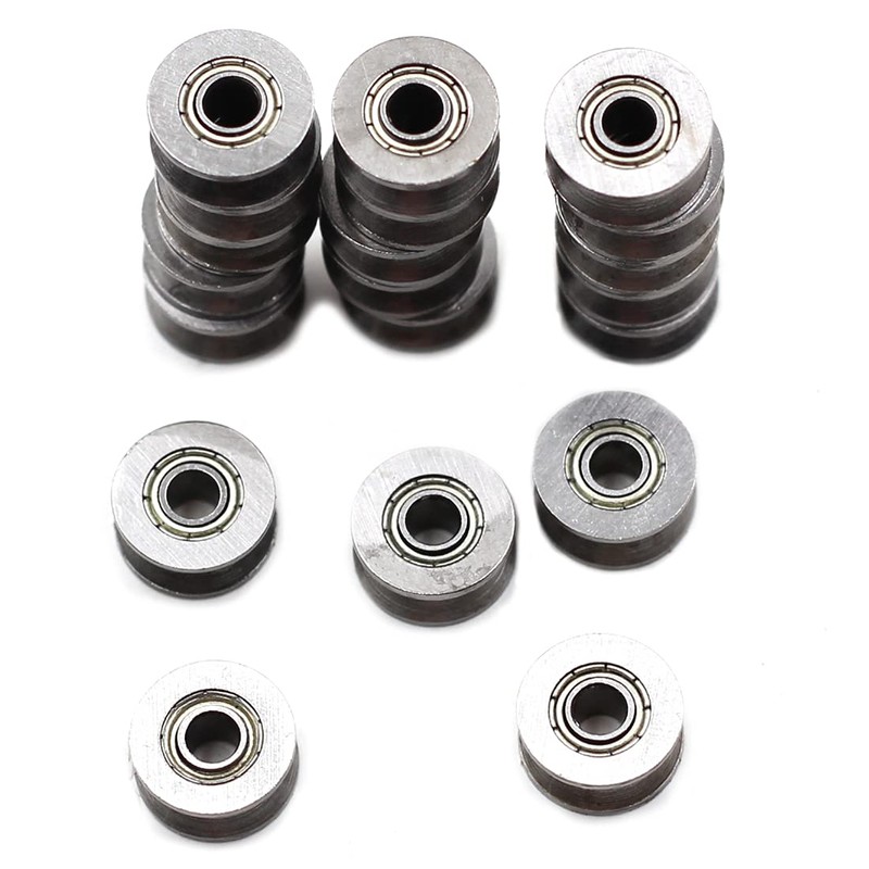 20pcs 624ZZ Mini V Groove Roller Bearing Guide Rail Ball