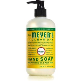MRS. MEYER'S CLEAN DAY Hand Soap, Made with Essential Oils, Biodegradable Formula, Honeysuckle, 12.5 fl. oz. (Pack of 6)